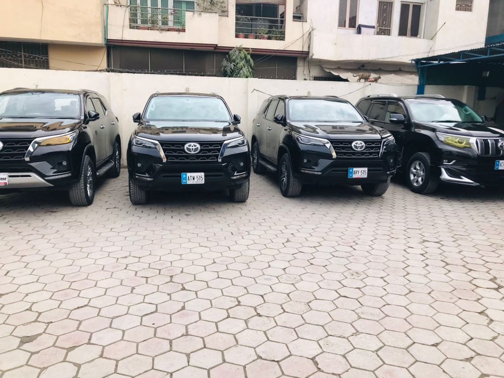 Rent a Toyota Fortuner in Pakistan