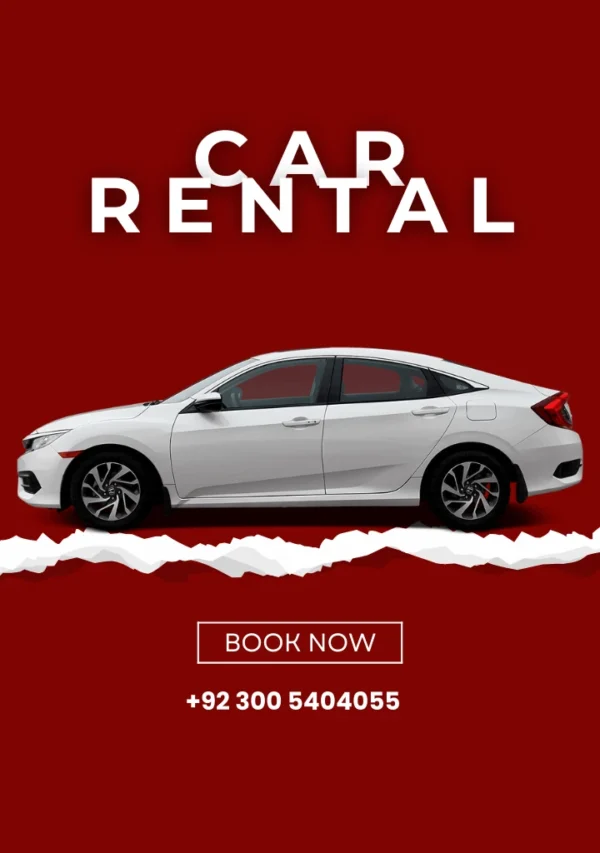 Honda Civic X sedan, offered for chauffeur-driven hire in Lahore