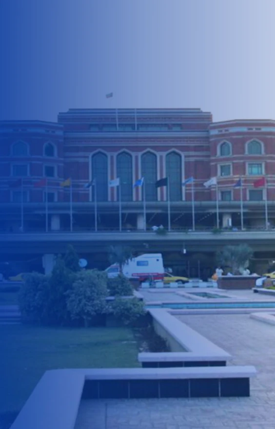Rental car pickup at the arrivals area of Lahore airport
